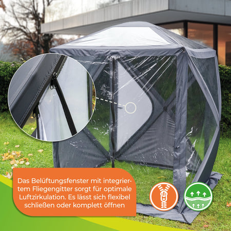 PREMIUM Überwinterungszelt ALASKA mit Isolierboden, Gewächshausheizung und Digital - Thermostat - BioGreen GmbH