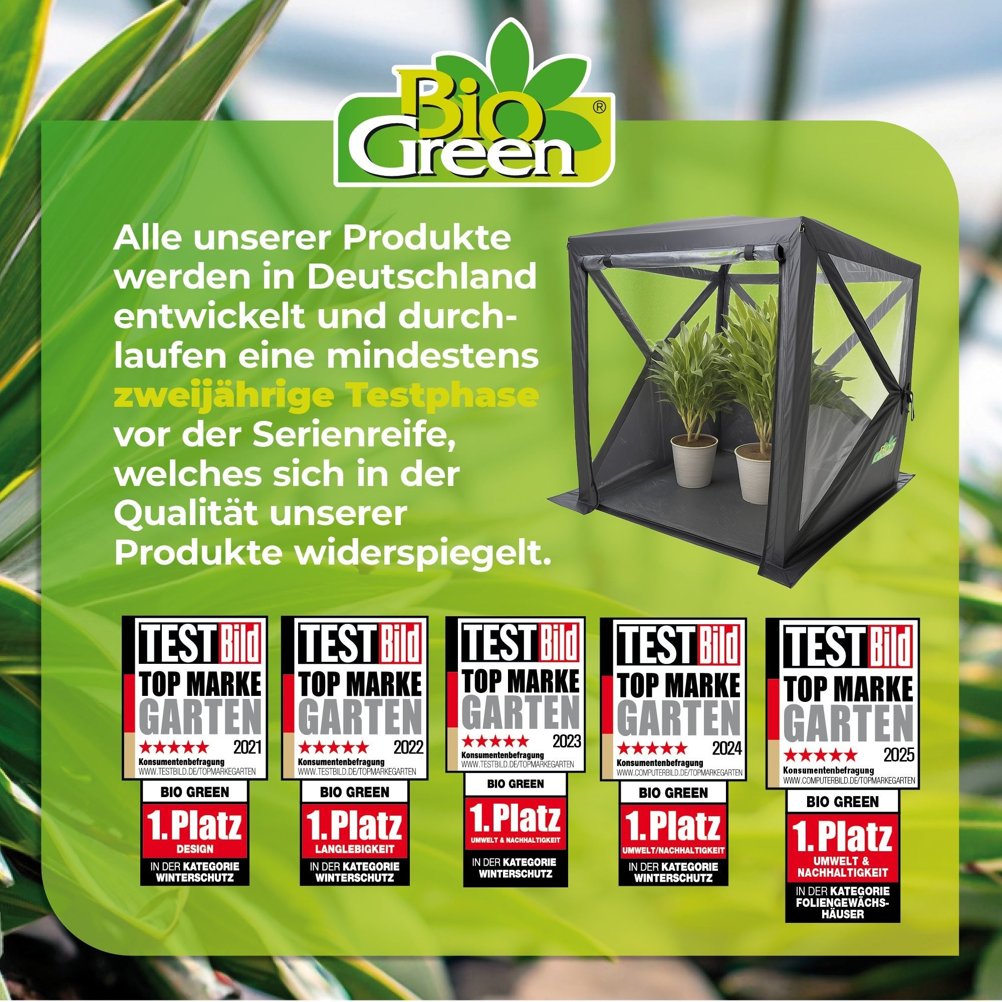 PREMIUM Überwinterungszelt ALASKA XL mit Isolierboden, Gewächshausheizung und Digital - Thermostat - BioGreen GmbH