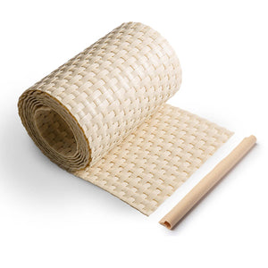 Sichtschutzstreifen Rattan-Optik für Doppelstabmattenzaun, 255 cm Blickdicht aus Polyrattan, Beige