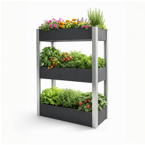 SkyGarden - 3-stufiges Pflanzregal / Blumenkasten – 1er Set aus WPC