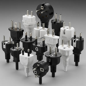 Adaptateur fixe type 12 contact de protection 3 broches noir avec joint / non amovible / type de fiche : type 12 / type de prise : contact de protection / avec caoutchouc mousse.