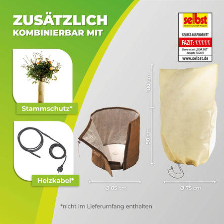 Thermo Topfschutz XXL Ø 85 cm & Pflanzensack XXL Höhe 180 cm - BioGreen GmbH