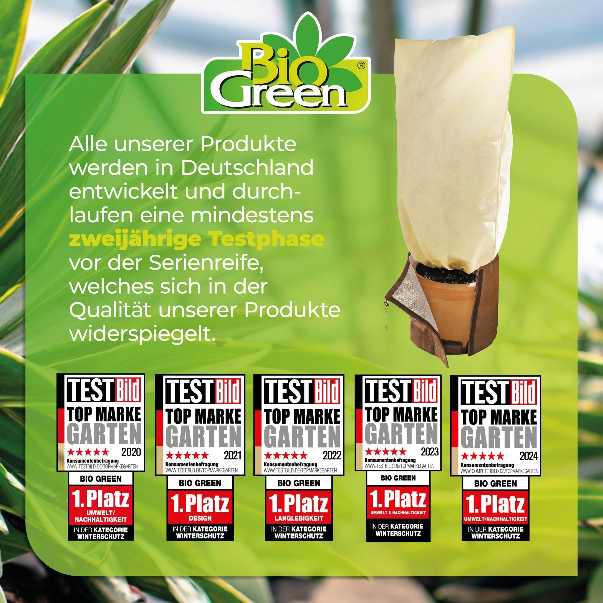 Thermo Topfschutz XXL Ø 85 cm & Pflanzensack XXL Höhe 180 cm - BioGreen GmbH