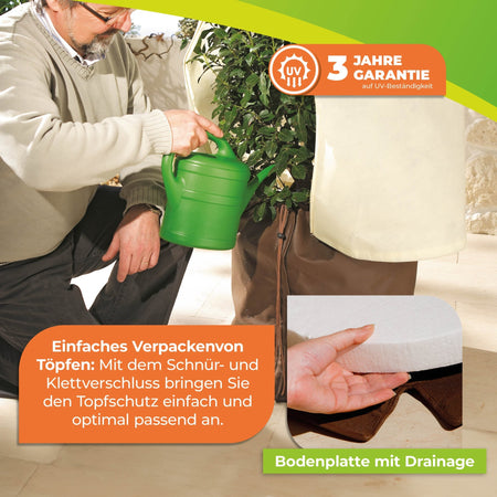Thermo Topfschutz XXL Ø 85 cm & Pflanzensack XXL Höhe 180 cm - BioGreen GmbH