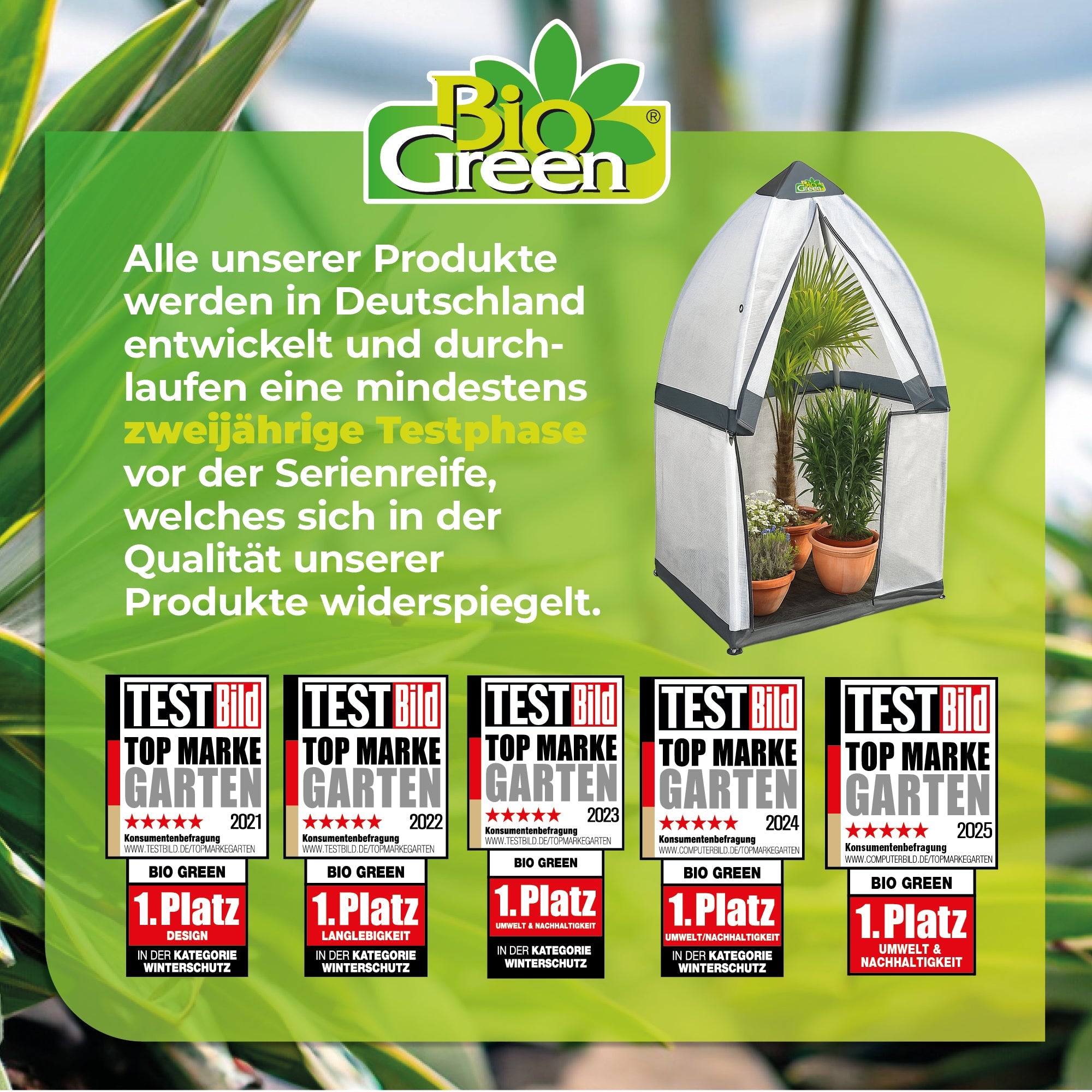 Überwinterungszelt "Tropical Island M" mit Verlängerung L 130 x B 130 x H 250 cm - BioGreen GmbH