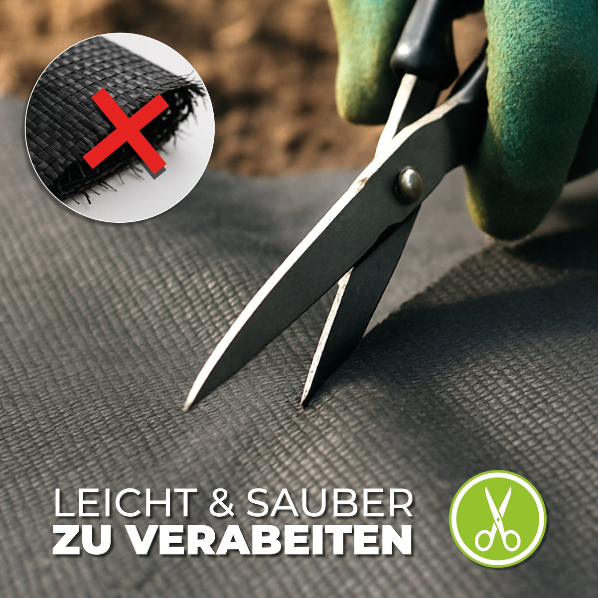 Unkraut - Mulchvlies TERRAVLIES Plus 70 g/m² in Schwarz, UV - Stabil, Wasserdurchlässig - BioGreen GmbH