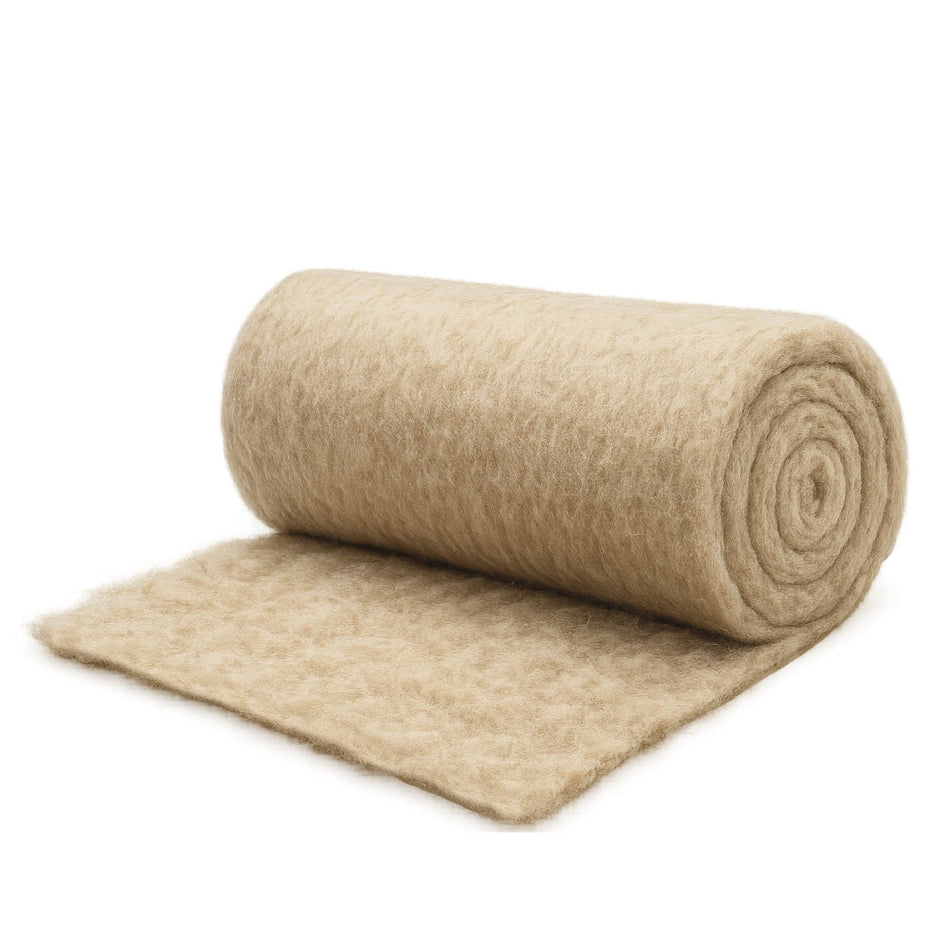 Filzmatte aus Schafswolle, hell, 20 x 1 m